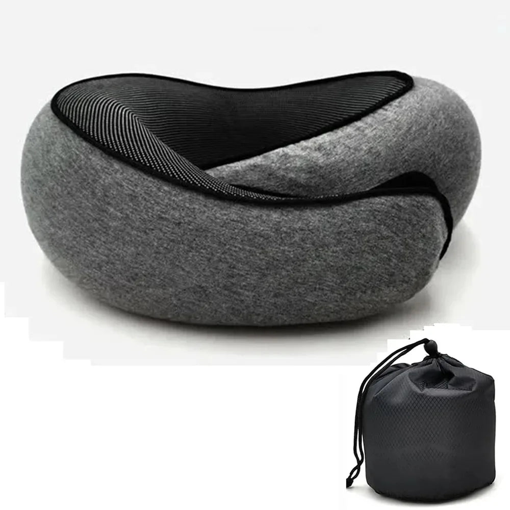 Memory Foam Travel Neck Pillow - Adjustable & Portable Comfort