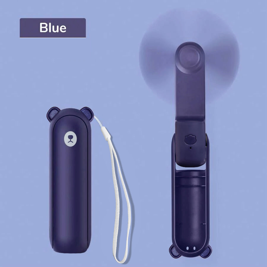 Portable Mini Fan - USB, 3-Speed, Foldable Handheld