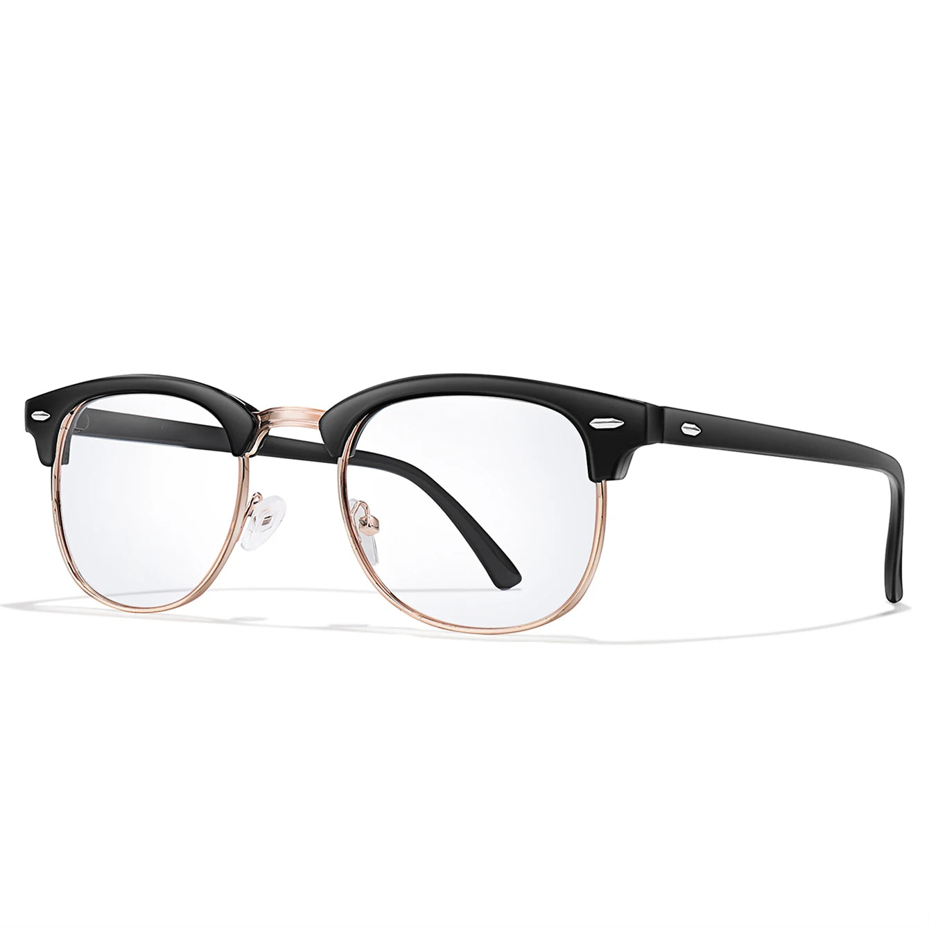 Photochromic Reading Glasses - Metal Half Frame, Anti-Blue Light