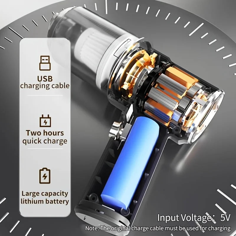Wireless Car Vacuum 690000Pa - Quick Charge, Dual-Use Cleaner