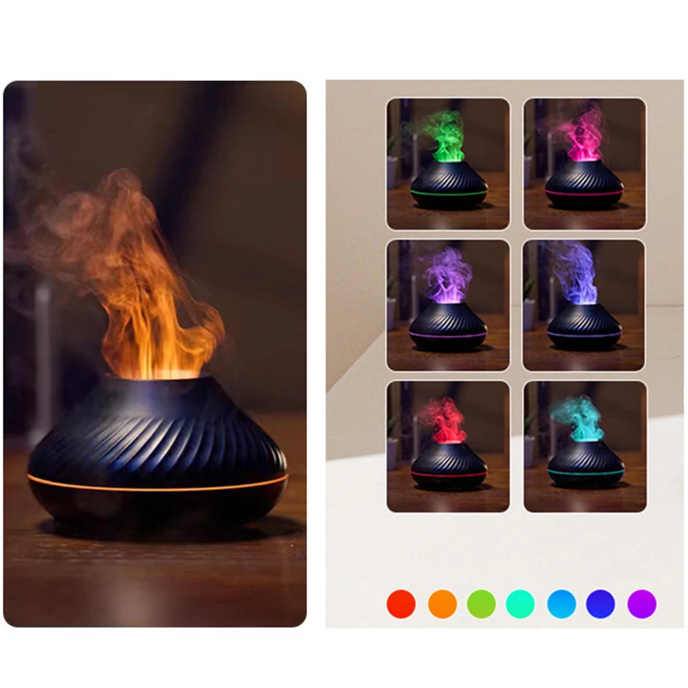 Volcanic Flame Electric Aroma Diffuser LED Air Humidifier