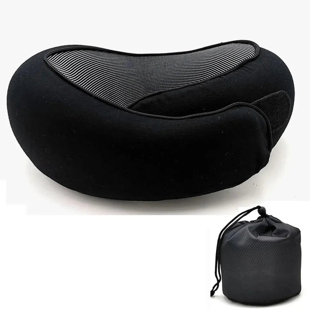 Memory Foam Travel Neck Pillow - Adjustable & Portable Comfort
