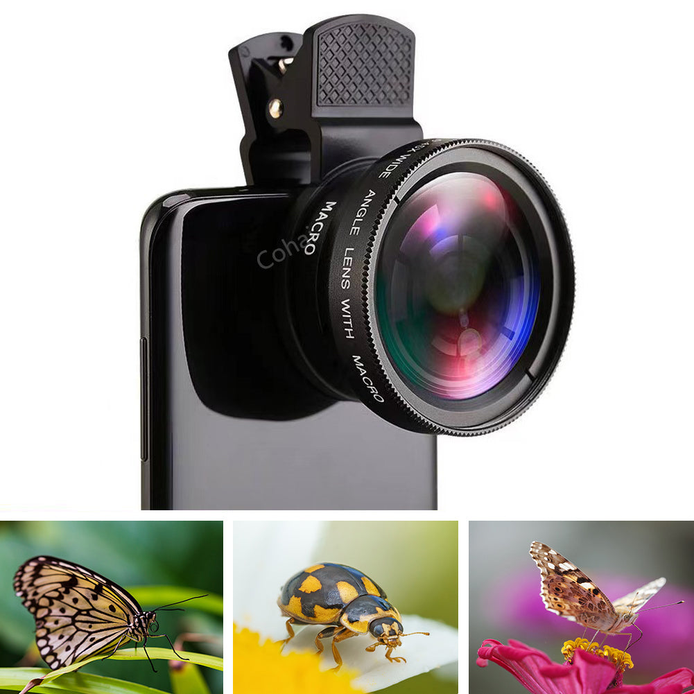 Camera Lens: HD Macro & Super Angle Lens for iPhone/Samsung Phones