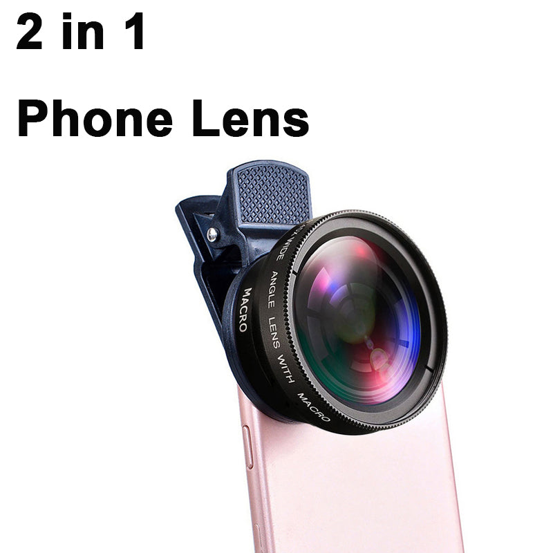 Camera Lens: HD Macro & Super Angle Lens for iPhone/Samsung Phones