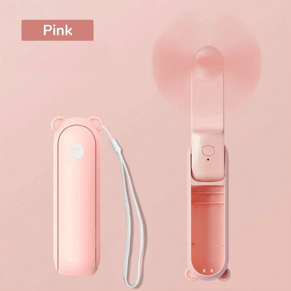 Portable Mini Fan - USB, 3-Speed, Foldable Handheld