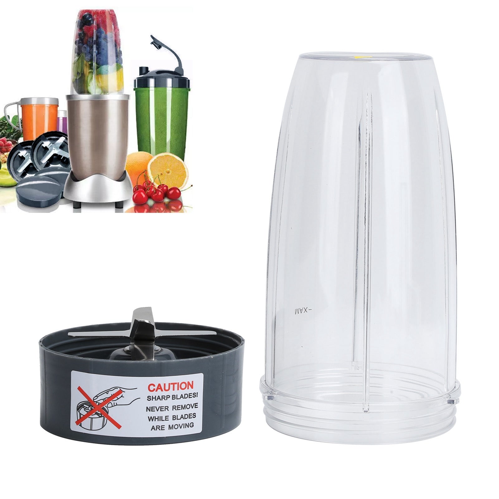 32OZ Juicer Machine Cup & Blade for 600W/900W Blender Replacement