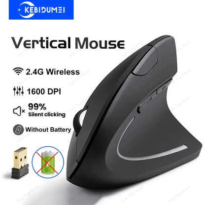 Bluetooth 5.2 Mouse 2.4G Wireless Mouse Dual Mode Vertical Mouse Rechargeable Mice Silent Mouse 1600 DPI for PC Laptop Desktop