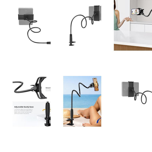 Flexible Phone Stand for Bed - Adjustable Arm & Clip