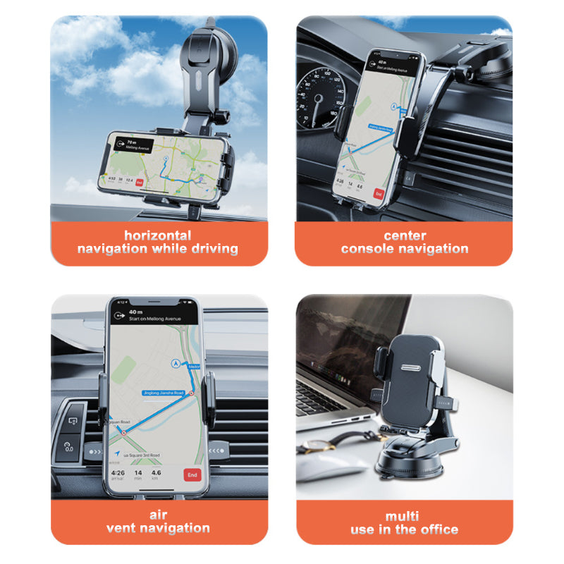 Car Phone Holder 360° Rotation - SEAMETAL Dashboard Mount