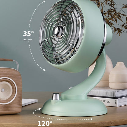 USB Rechargeable Desk Fan - Quiet 3-Speed Oscillating Air