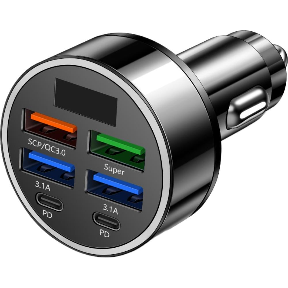 Car Charger: Fast-Charging 6-in-1 Adapter
