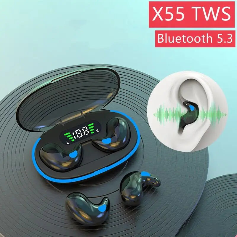 EarPods BT5.3 X55 TWS Mini Wireless Earbuds Noise Reduction