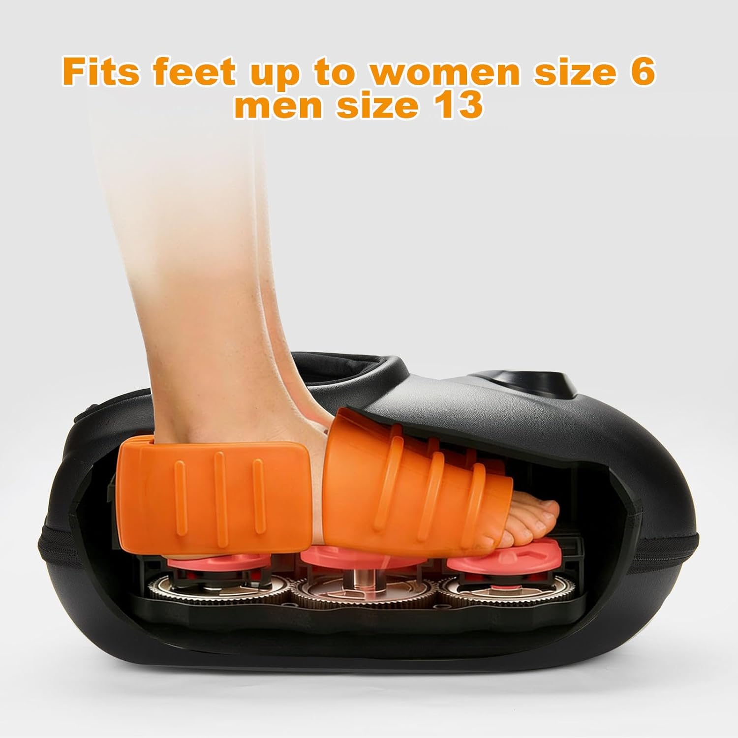 Heated Foot Massager 3 Modes, 3 Intensities, Timer, US 4-13