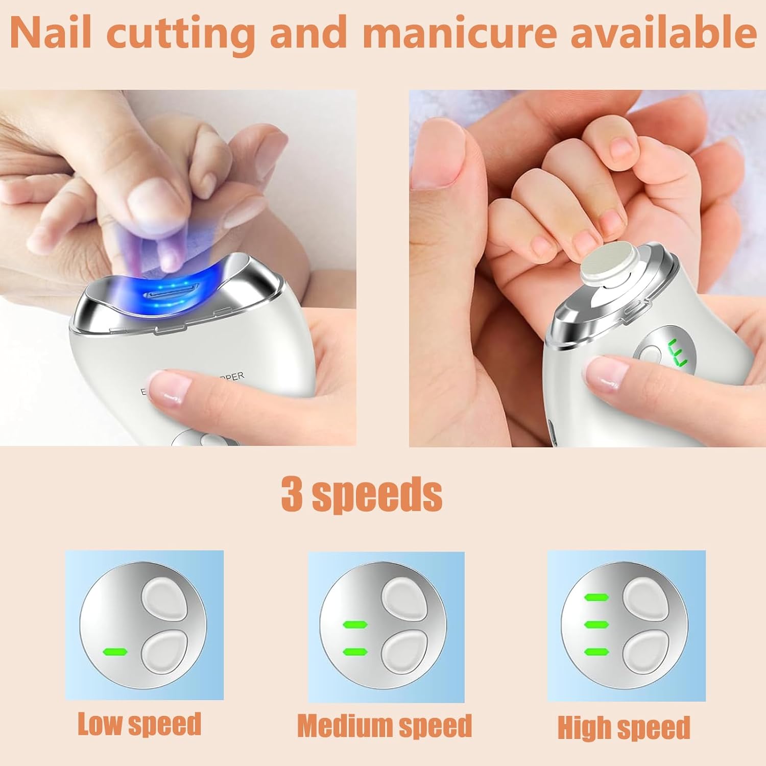 Electric Nail Clipper & Grinder – Portable Manicure Tool