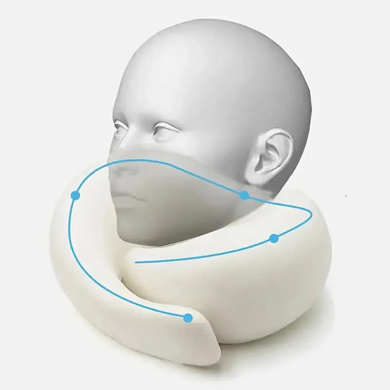 Memory Foam Travel Neck Pillow - Adjustable & Portable Comfort