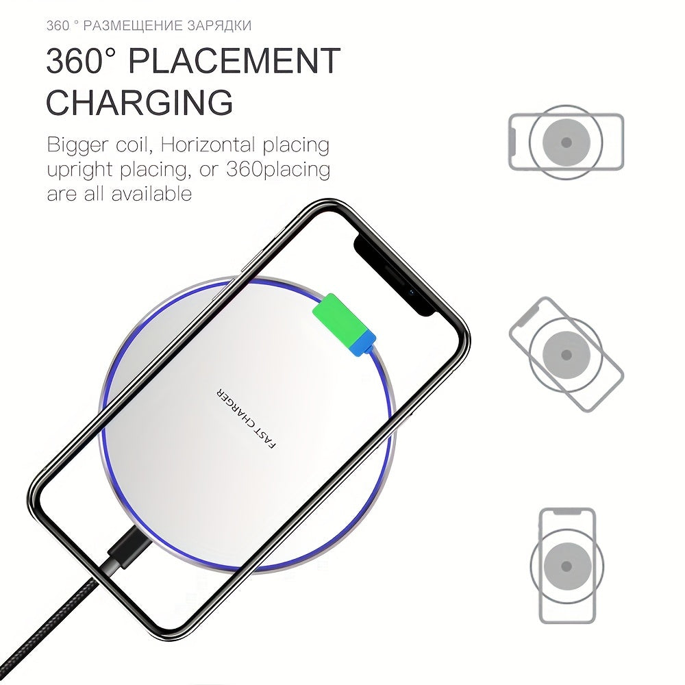 30W Wireless Charger Pad for iPhone 15 & Samsung Fast Charge