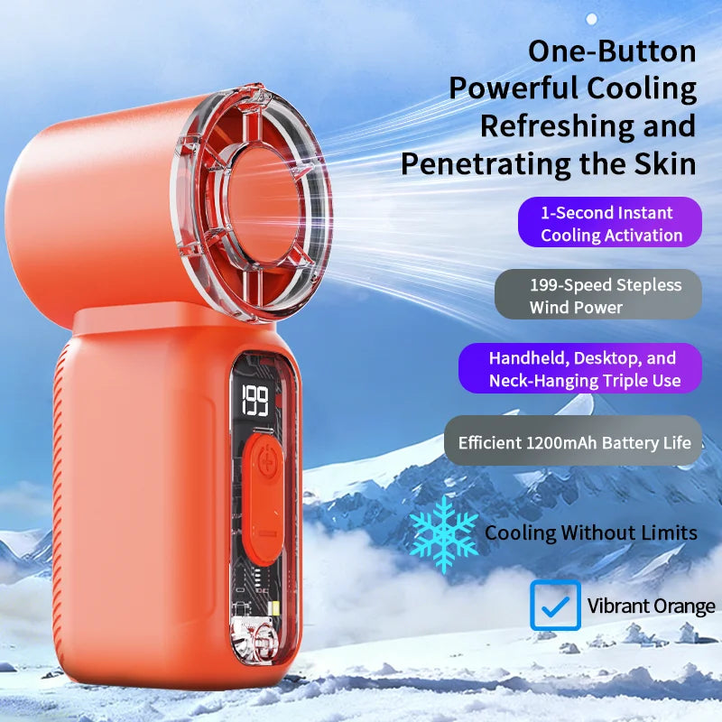 Rechargeable Handheld Mini Fan - Powerful & Ultra-Quiet