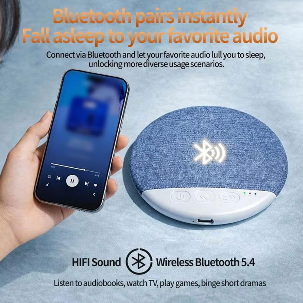Bluetooth Pillow Speaker Wireless Sleep Music Player Under Pillow White Noise Machine 9D Stereo Timer Auto-Off for Insomnia