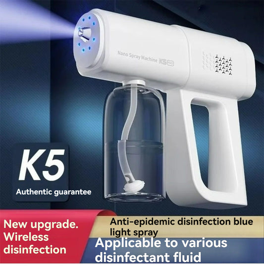 Disinfectant: 380ml Nano Blue Light Spray Gun - Wireless Sterilizer