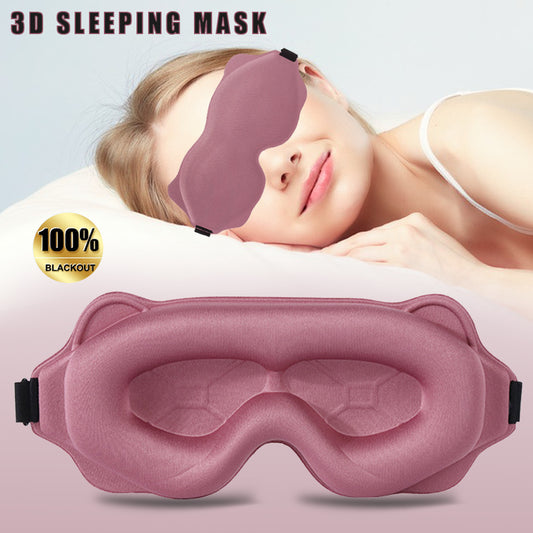 3D Sleeping Mask Light Blocker - Soft Padded Eye Shade