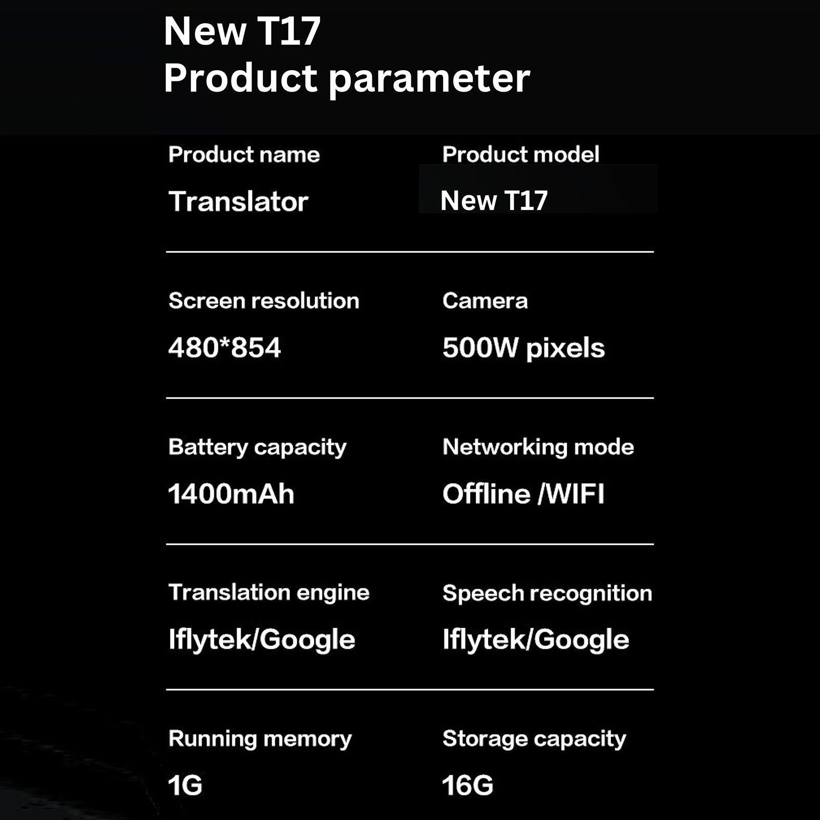 T17 Language Translator: Voice, Text, Photo & Video Support