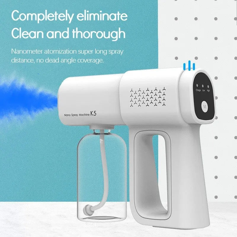 Disinfectant: 380ml Nano Blue Light Spray Gun - Wireless Sterilizer