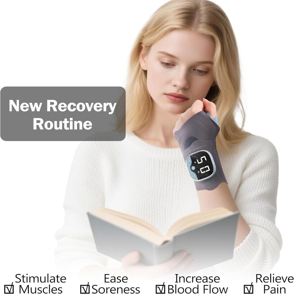 Wrist/Hand Massager: 5 Modes, 9 Intensities, Quick Fatigue Relief