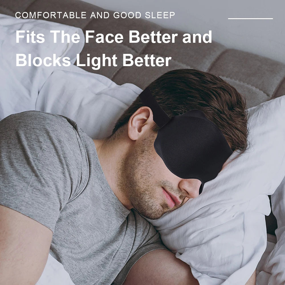 3D Sleeping Mask Light Blocker - Soft Padded Eye Shade
