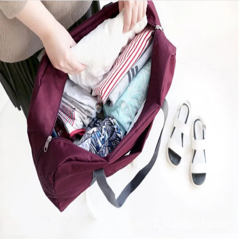 Portable Foldable Travel Duffle Bag - Large Capacity Gym Bag