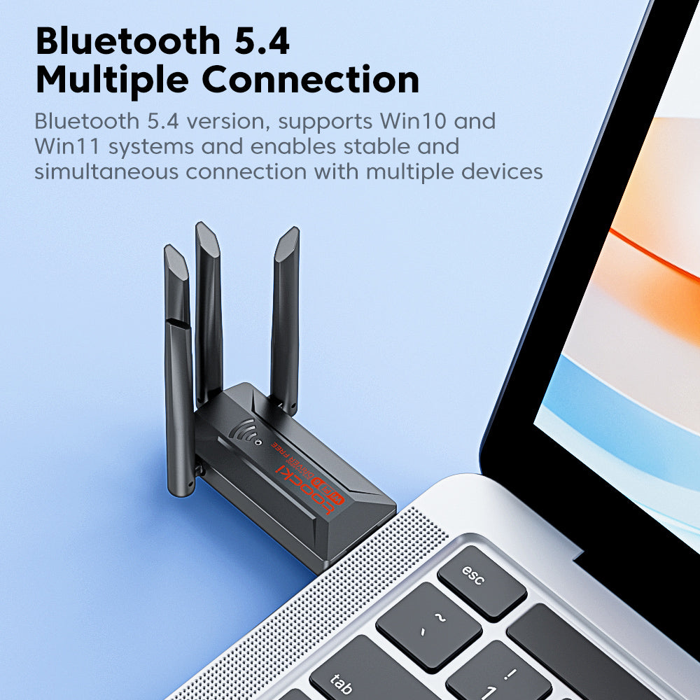 WiFi Adapter AX1300/AX900 Dual Band High-Gain Antennas