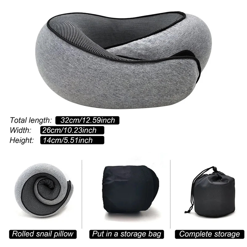 Memory Foam Travel Neck Pillow - Adjustable & Portable Comfort