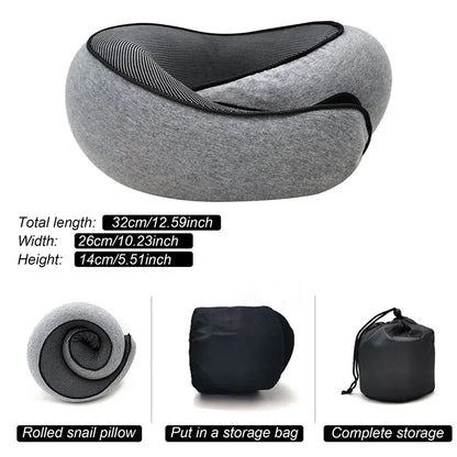 Memory Foam Travel Neck Pillow - Adjustable & Portable Comfort