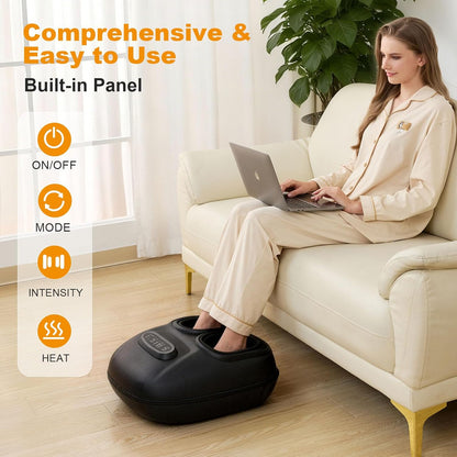 Heated Foot Massager 3 Modes, 3 Intensities, Timer, US 4-13