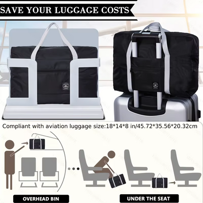 Portable Foldable Travel Duffle Bag - Large Capacity Gym Bag
