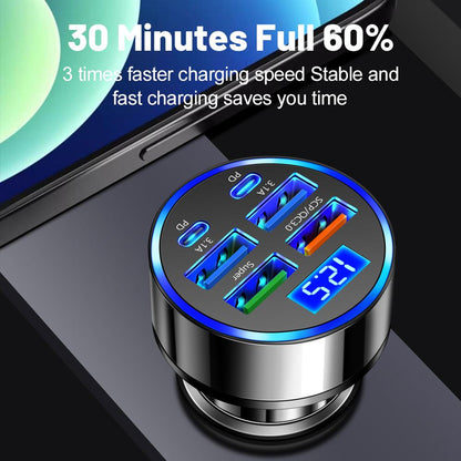 Car Charger: Fast-Charging 6-in-1 Adapter