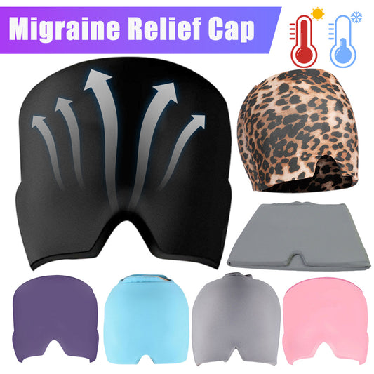 Head Wrap: Gel Ice Headache Relief Hat - Cold Therapy Cap & Eye Mask