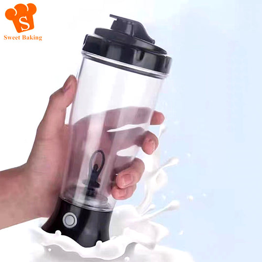 Protein Shaker: Electric Protein Shaker 350ml - Auto Stirring Gym Mixer