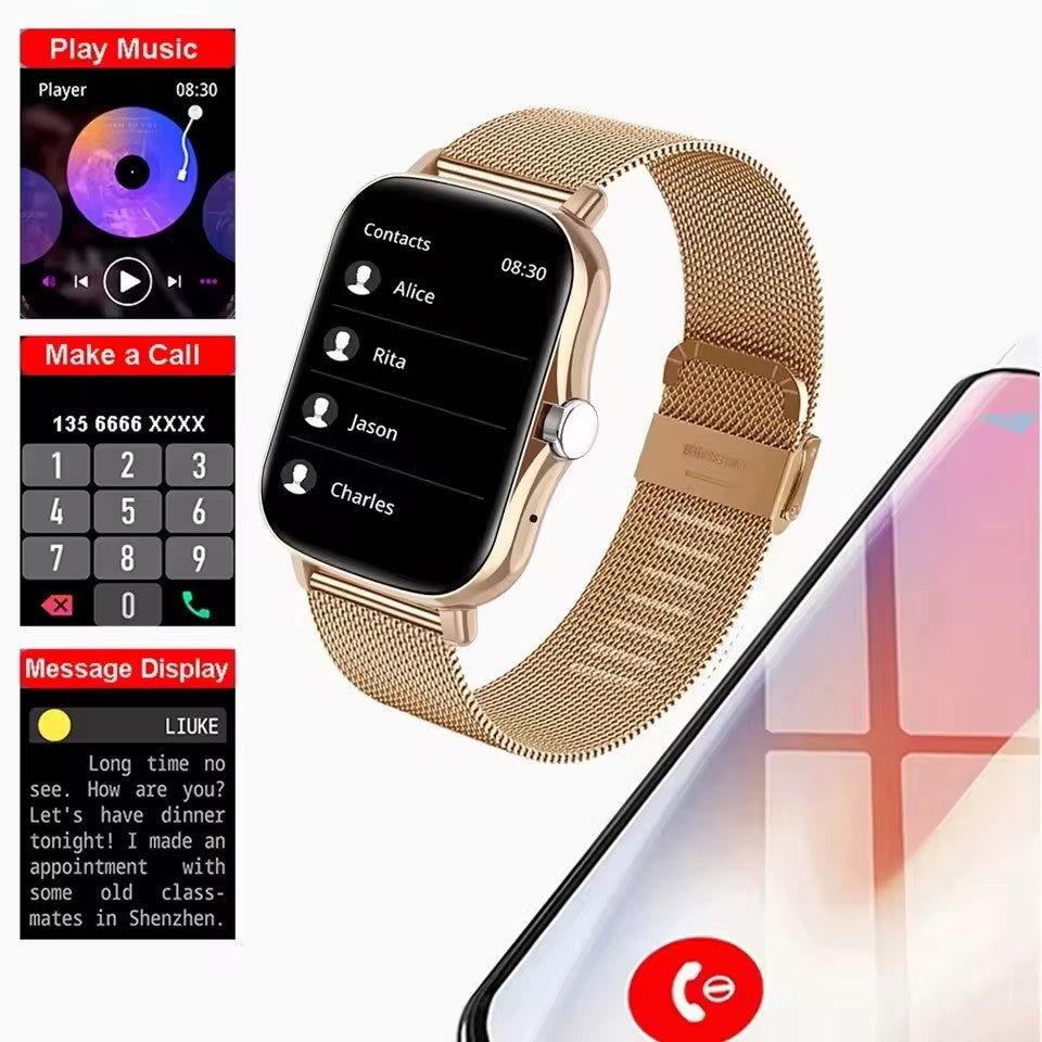 Smart Watch 2025: 2.01'' AMOLED, BT Call, Waterproof, Sport