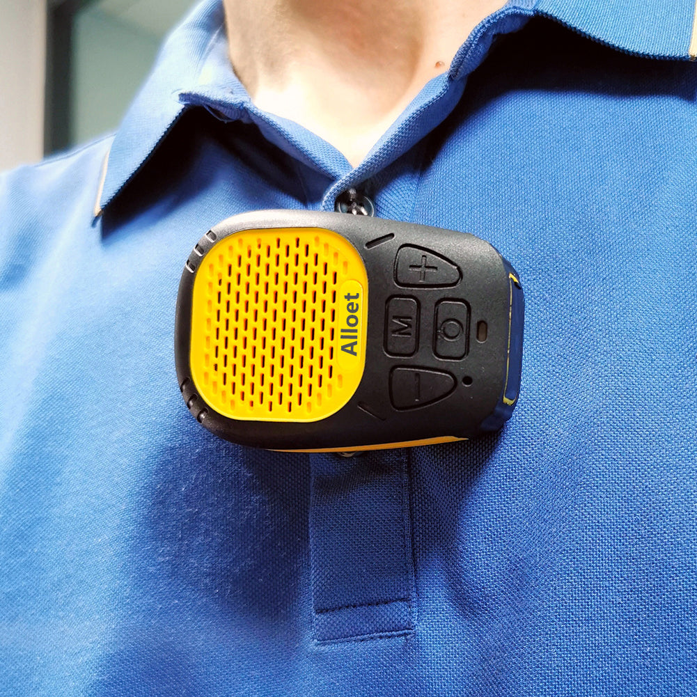 Wearable Bluetooth-Compatible Speaker Waterproof Magnetic Clip-On Wireless Portable Speaker W/ Mic Hands-Free Music/Call