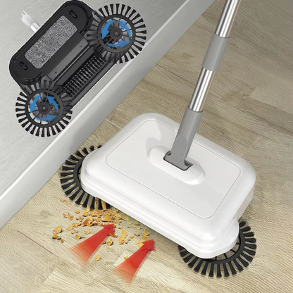2-in-1 Push Sweeper & Mop: Ultimate Kitchen Floor Cleaner