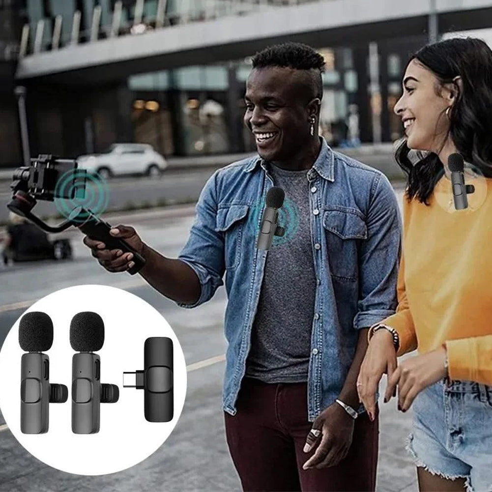 2.4G Mini Mic System: Noise Canceling for iPhone & Camera
