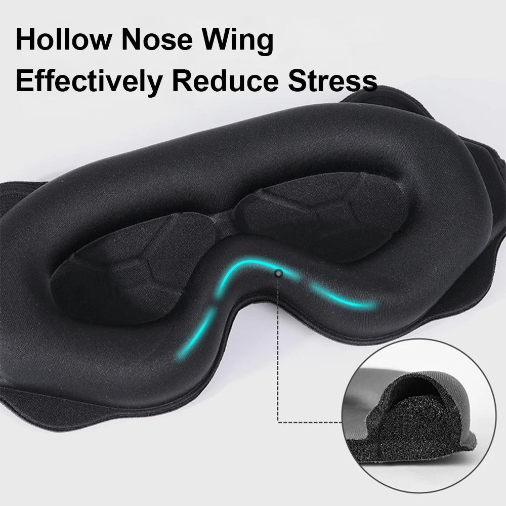 3D Sleeping Mask Light Blocker - Soft Padded Eye Shade